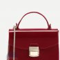 Stylish Pushlock Handbag Plastic Messenger Bag Chain Clutch Fashion Satchel