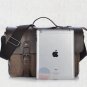 Artsivaris Men Canvas Leather Business Briefcase Travel Large Messenger Bag