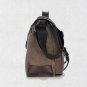 Artsivaris Men Canvas Leather Business Briefcase Travel Large Messenger Bag