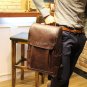 Stylish Vintage Leather Backpack 14" Laptop Shoulder Bag Business Travel Satchel