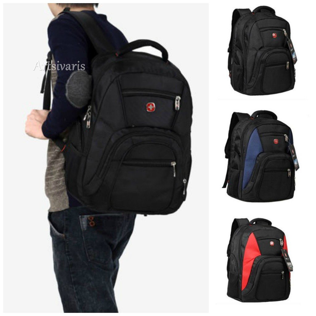 Waterproof Swiss 15.6 Laptop Computer Notebook Backpack Travel Work Commute Bag