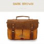 Artsivaris Horse Leather Waterproof Canvas Messenger Vintage School Travel Bag
