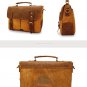 Artsivaris Horse Leather Waterproof Canvas Messenger Vintage School Travel Bag