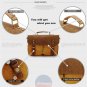 Artsivaris Horse Leather Waterproof Canvas Messenger Vintage School Travel Bag
