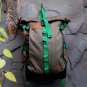 Stylish Roll Top 14" Laptop Macbook Bag Retro Travel School Backpack