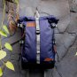 Stylish Roll Top 14" Laptop Macbook Bag Retro Travel School Backpack
