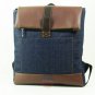 Artsivaris Vintage Denim Leather Rucksack 13" Laptop Backpack Medium Travel Bag