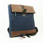 Artsivaris Vintage Denim Leather Rucksack 13" Laptop Backpack Medium Travel Bag