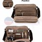 Artsivaris Men Canvas Multifunction Messenger Bag Travel Medium Satchel Bag
