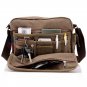 Artsivaris Men Canvas Multifunction Messenger Bag Travel Medium Satchel Bag