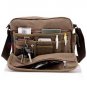 Artsivaris Men Canvas Multifunction Messenger Bag Travel Medium Satchel Bag