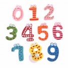 10 pcs Wooden Fridge Magnet 0-9 Number Refrigerator Learning Multicolor Toys