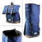 Stylish Roll Top Backpack Laptop 14" Macbook Pro Bag Vintage School Rucksack