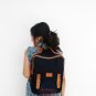 Stylish Men Women Canvas Backpack 13 Laptop Business Briefcase Travel School Bag
