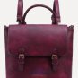 Artsivaris Vintage Leaather Burgundy Backpack Travel School College Bag Rucksack