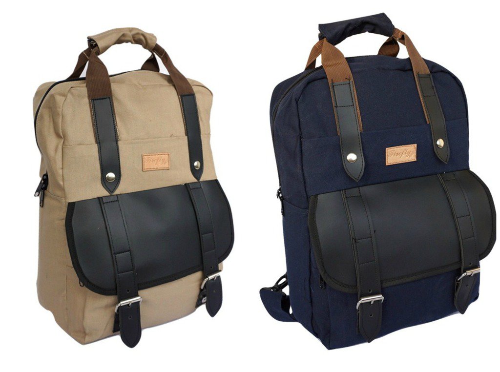Stylish Waterproof Canvas 14" Laptop Computer Backpack Business Briefcase Bag