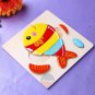 NEW Wooden Blocks Animals Cartoon Puzzle Kids Baby Educational Vocabulary Toys