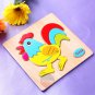 NEW Wooden Blocks Animals Cartoon Puzzle Kids Baby Educational Vocabulary Toys