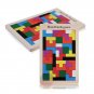 Wooden Tangram Brain Teaser Puzzle Toys Tetris Game Educational Kid's Play Toy