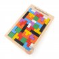 Wooden Tangram Brain Teaser Puzzle Toys Tetris Game Educational Kid's Play Toy