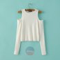 Artsivaris Women Sweaters Open Shoulder Pullover Sexy Knitted Fashion Tops