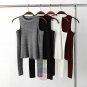 Artsivaris Women Sweaters Open Shoulder Pullover Sexy Knitted Fashion Tops