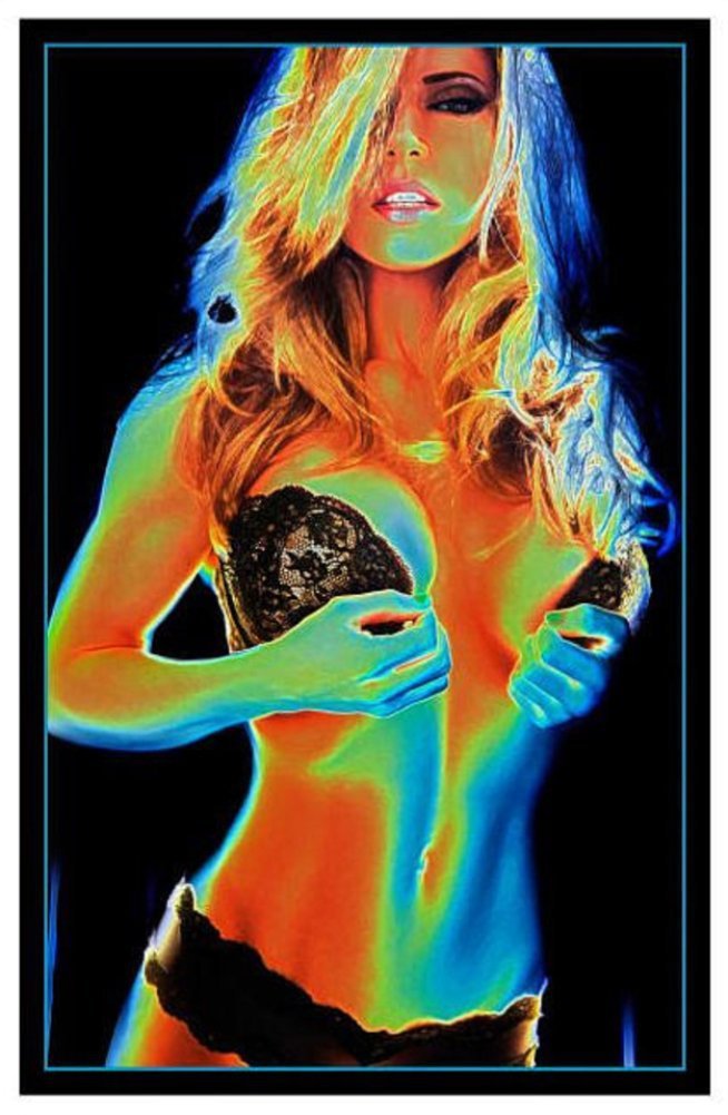 Pin-up Blacklight Poster 22 x 34in