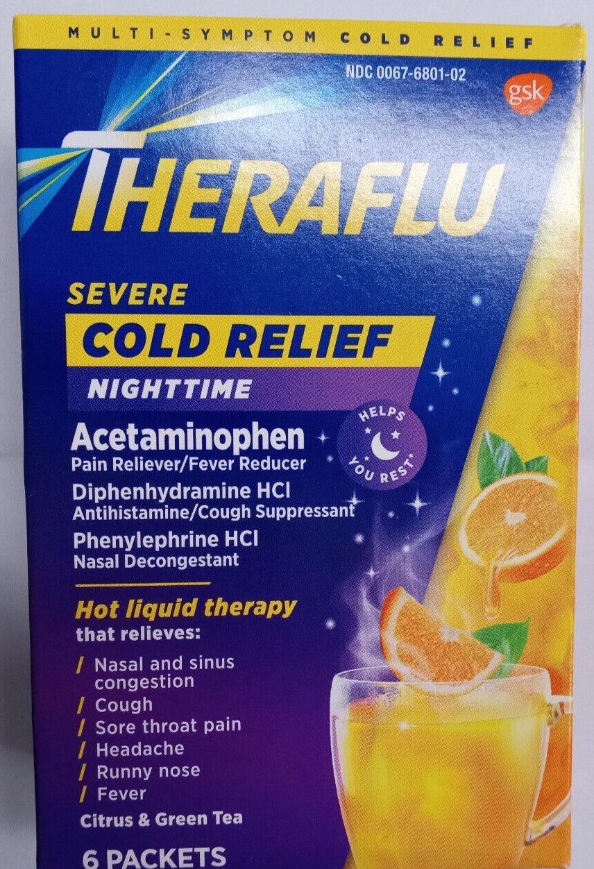 THERAFLU Multi-Symptom Severe Cold Nighttime (TWO Pack Deal)