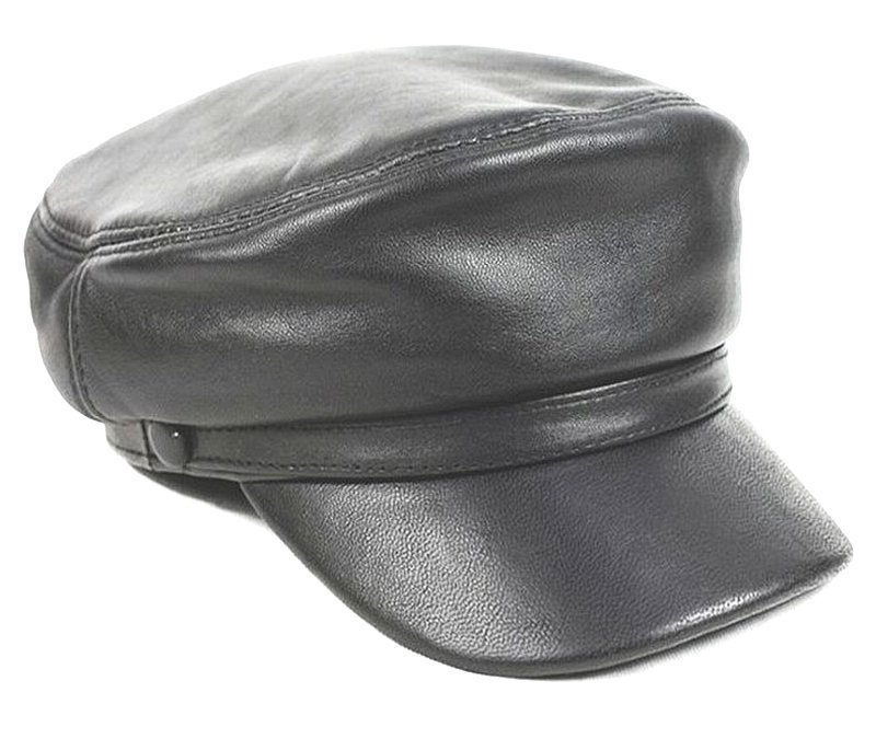 New Men's 100% Real Leather military Hat / Leather Trilby