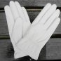 New Men's/Women's 100% Genuine Leather White/ Black Gloves Wedding Party Gloves