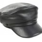 New Men's (Unisex) 100% Genuine Leather Police Hat， Newsboy caps ，Navy hat