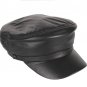 New Men's (Unisex) 100% Genuine Leather Police Hat, Newsboy caps ,Navy hat