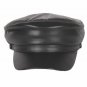 New Men's (Unisex) 100% Genuine Leather Police Hat, Newsboy caps ,Navy hat