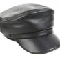 New Men's (Unisex) 100% Genuine Leather Police Hat, Newsboy caps ,Navy hat