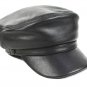 New Men's (Unisex) 100% Genuine Leather Police Hat, Newsboy caps ,Navy hat