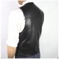 New Mens 100% Genuine Leather Black Vest,Motorcycle Driver Vest