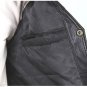 New Mens 100% Genuine Leather Black Vest,Motorcycle Driver Vest