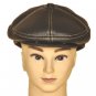 New Men&acirc;��s "100% Real Cowhide" Leather Newsboy Beret / Golf Hat *Black/Brown