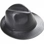 New Men's 100% Genuine Leather Black Top Hat / Gentleman Hat / Topper CA