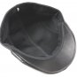 Men's Black Real Leather Fashion Newsboy Ivy Cabbie cap Gatsby Flat Golf Hat