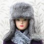 New Men's/Women's 100% Real Rabbit Fur Warm Hat/Russian Bombers Guard Cheek Hat