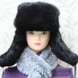 New Men's/Women's 100% Real Rabbit Fur Warm Hat/Russian Bombers Guard Cheek Hat