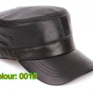 New fashion Men's 100% Real leather Cadet Military hat/ navy cap/ baseball cap