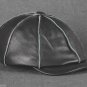High-grade first layer Black Brown Cowhide Leather Newsboy Cabbie cap Golf Hat