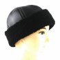 New style Men's Real Sheepskin Leather Warm winter hat / Cabbie cap