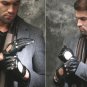 Black leather gloves, driving gloves. Motorcycle gloves