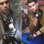 Black leather gloves, driving gloves. Motorcycle gloves
