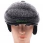 New models Men's ( Faux seals fur+Real leather ) Cabbie Hat Newsboy Warm Beret