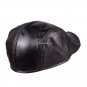 Black Top quality Leather Newsboy Hat Flat Ivy Cap Driving Golf Gatsby Steampunk