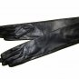 30cm40cm50cm60cm Men's Genuine Black leather Long Evening Gloves Driving Gloves